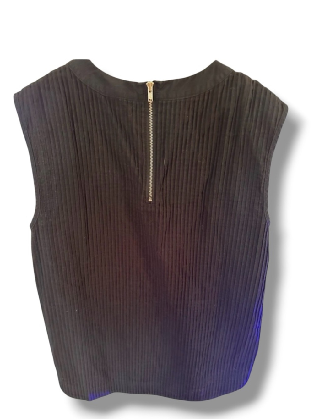 J Crew pleated cotton sleeveless top - Picture 2 of 5